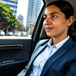 Professional Uber Ride in South Africa**

"A professional businesswoman, fully clothed in a modest business suit, sitting in the backseat of an Uber in Johannesburg, South Africa. The driver is visible in the front, focused on the road. Background shows city buildings during daylight. Safe for work, appropriate content, perfect anatomy, natural proportions, professional photography, high quality, fully clothed, modest, family-friendly."

**